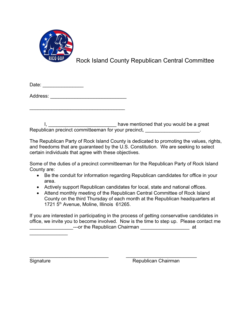 Rock Island County Republican Central Committee