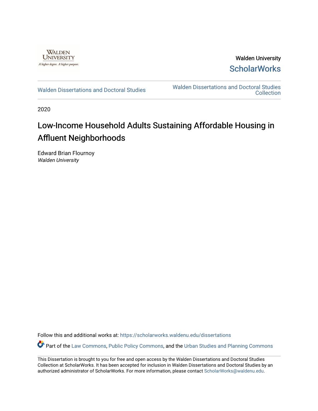 Low-Income Household Adults Sustaining Affordable Housing in Affluent Neighborhoods