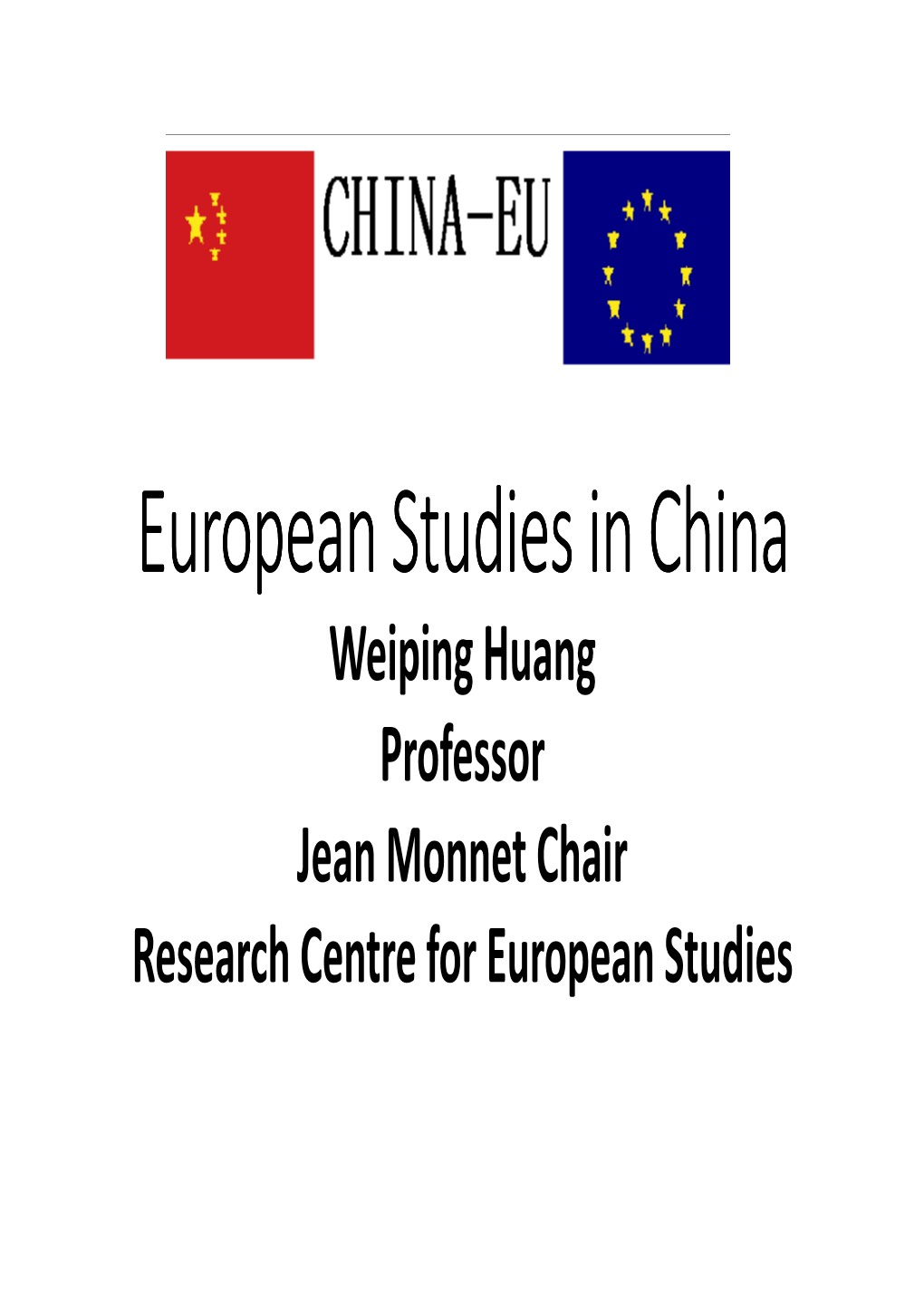 European Studies in China