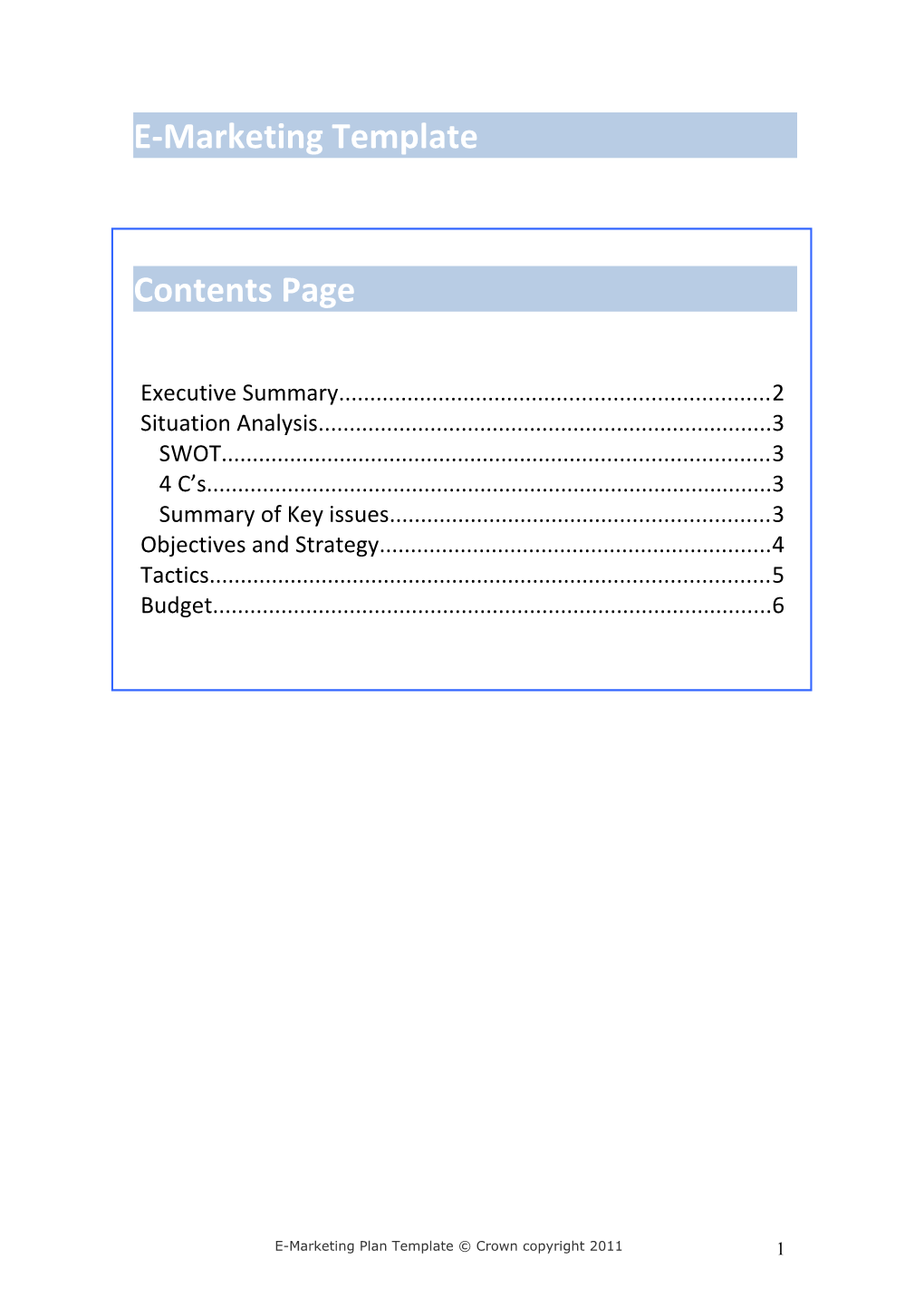 E-Marketing Template