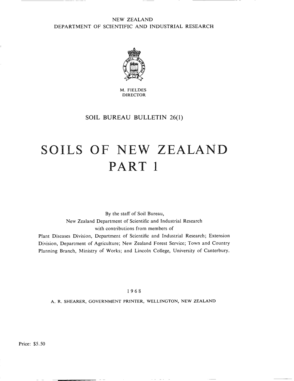 Soils of New Zealand Part 1