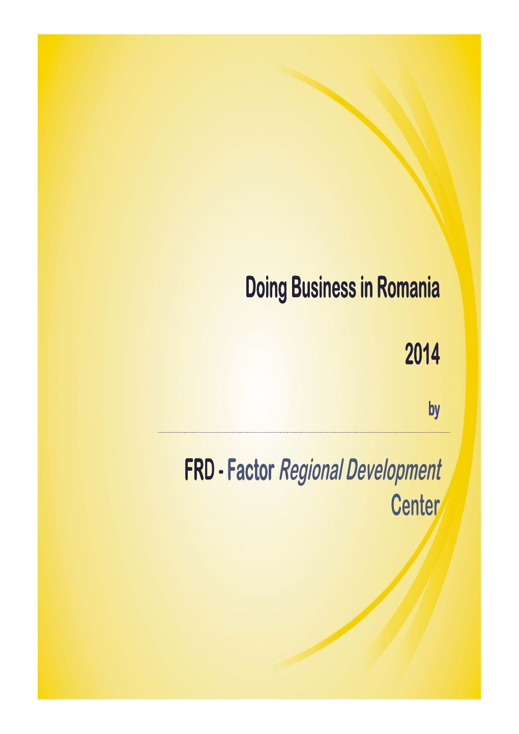 Doing Business in Romania 2014