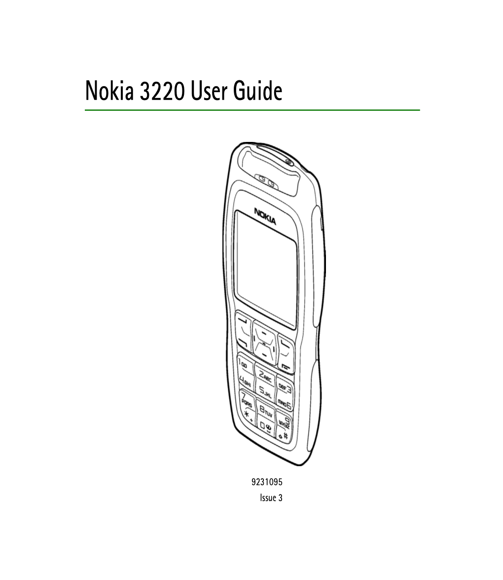 Nokia 3220 User Guide in English