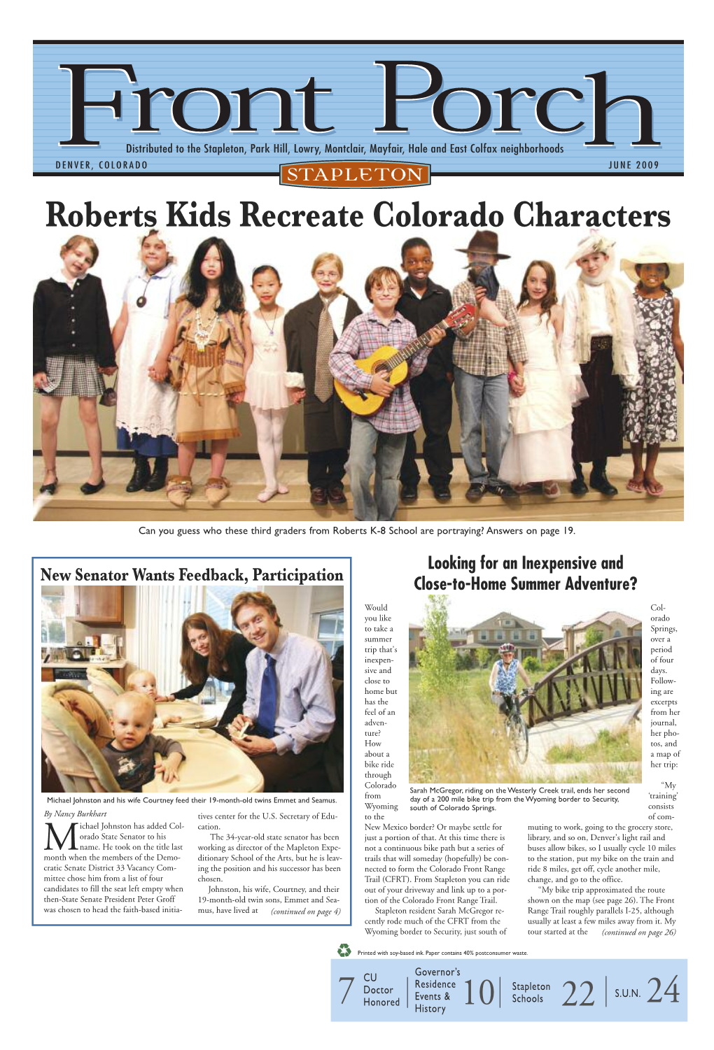 Roberts Kids Recreate Colorado Characters