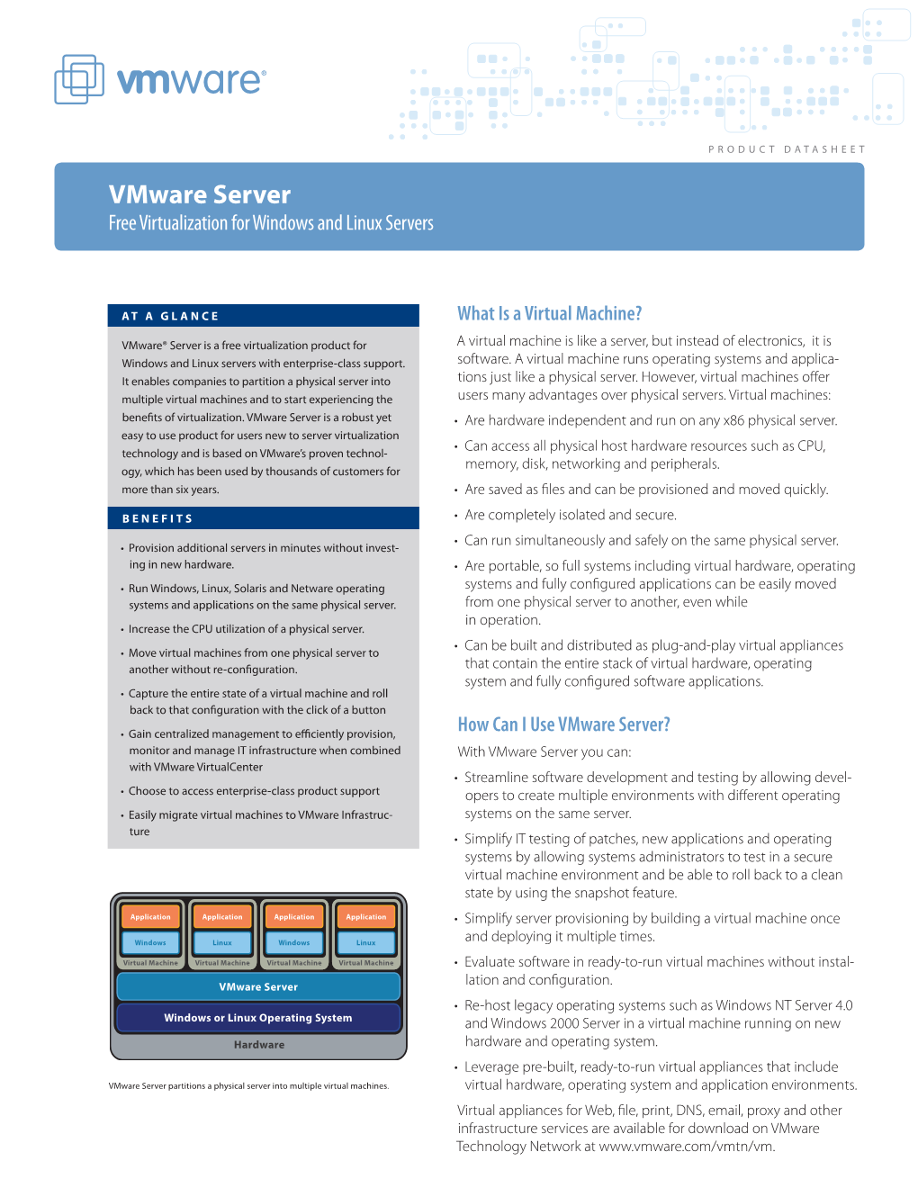 Vmware Server Free Virtualization for Windows and Linux Servers