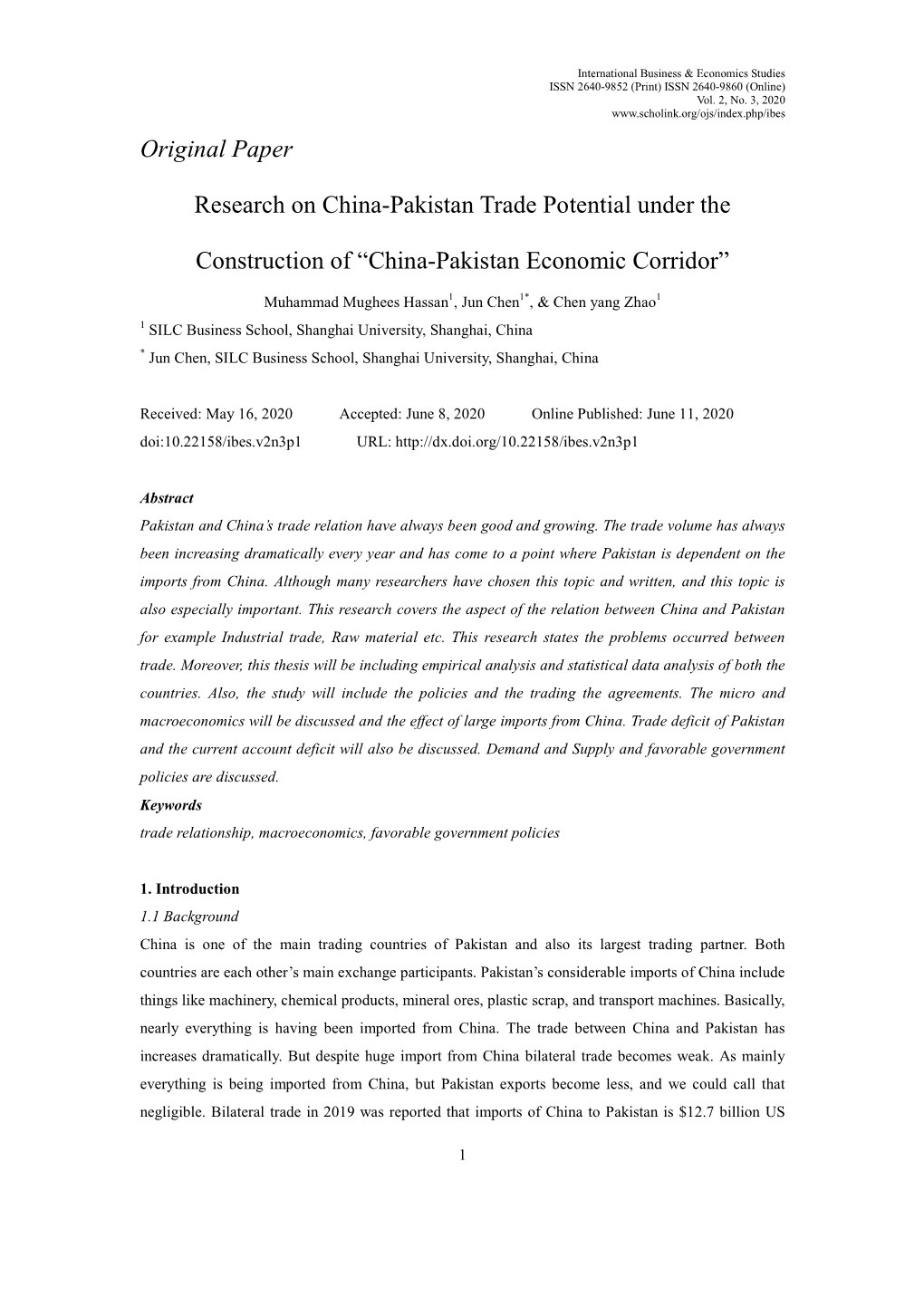 China-Pakistan Economic Corridor”