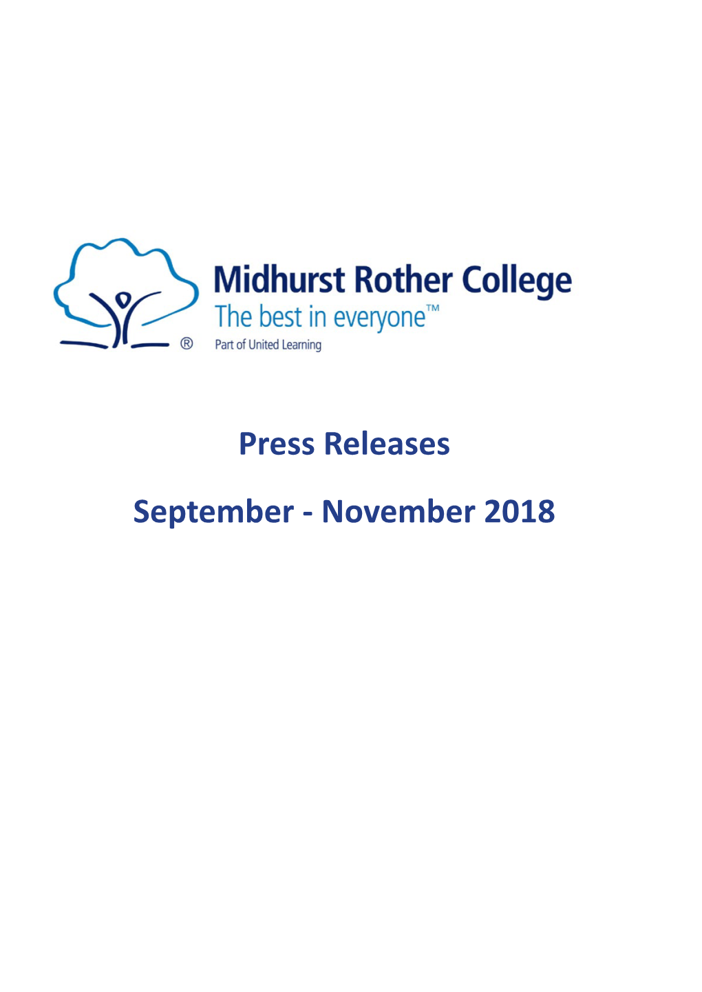 Press Releases September - November 2018 PRESS Release 7 December 2018