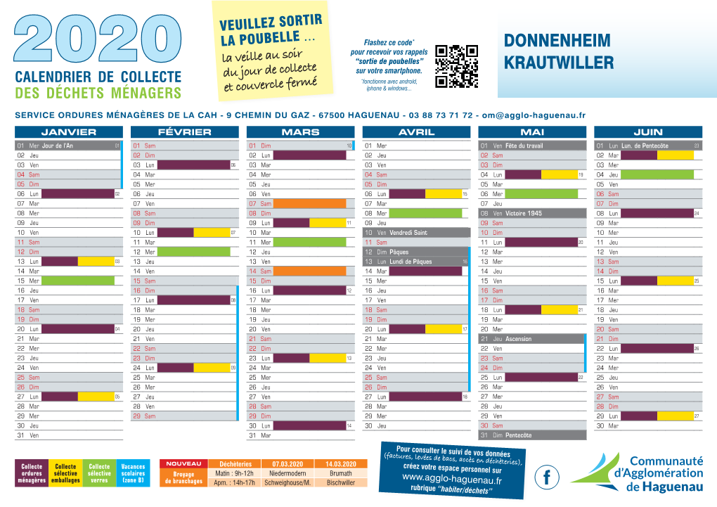 Calendrier OM 2020 Donnenheim – Krautwiller