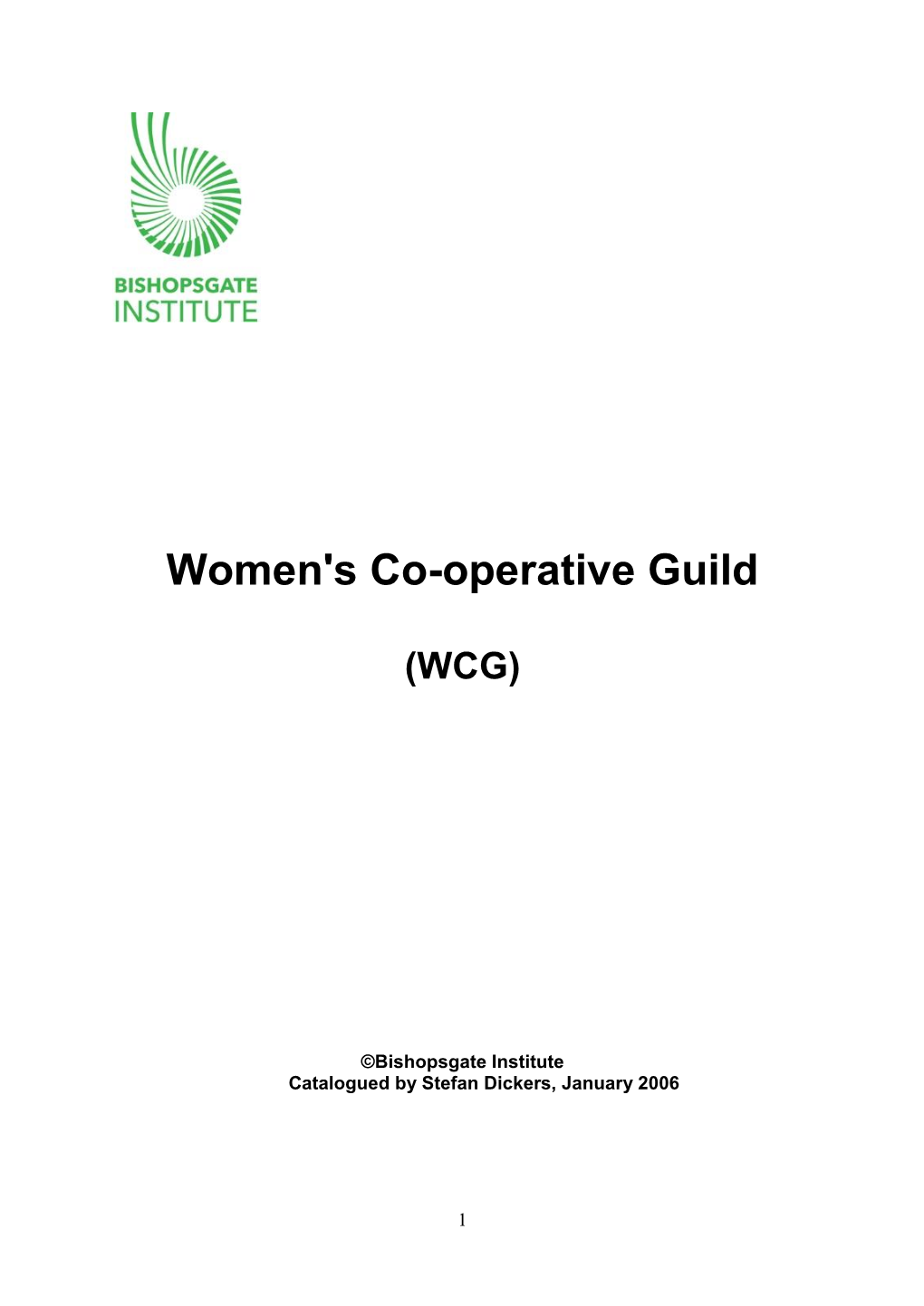 Women's Co-Operative Guild