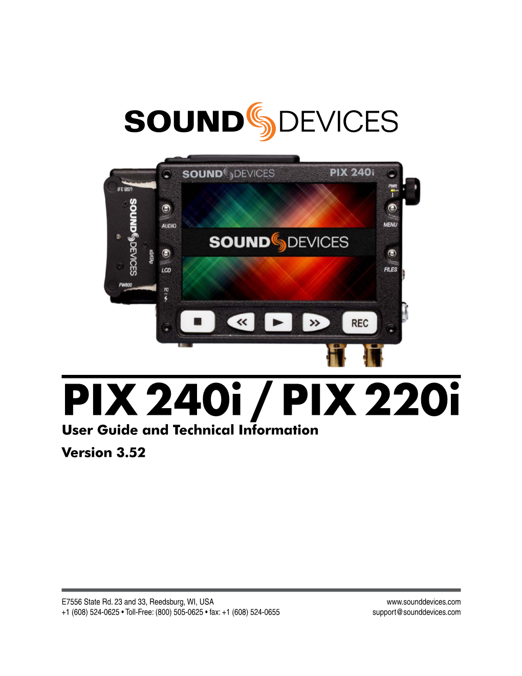 PIX 240I / PIX 220I User Guide and Technical Information Version 3.52