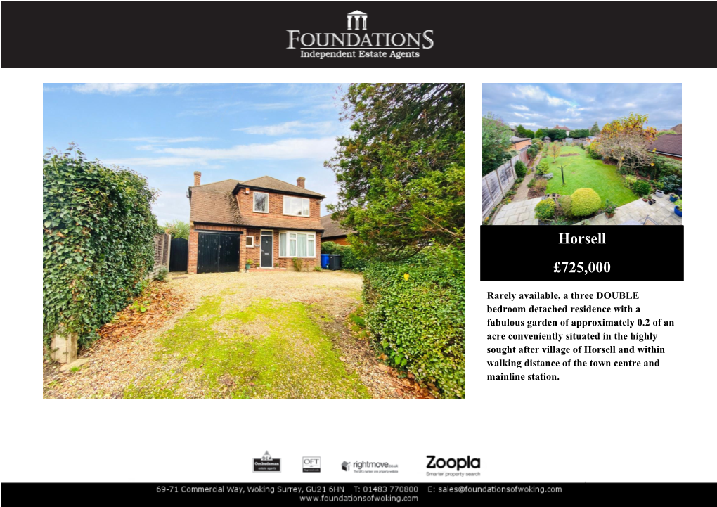 Horsell £725,000