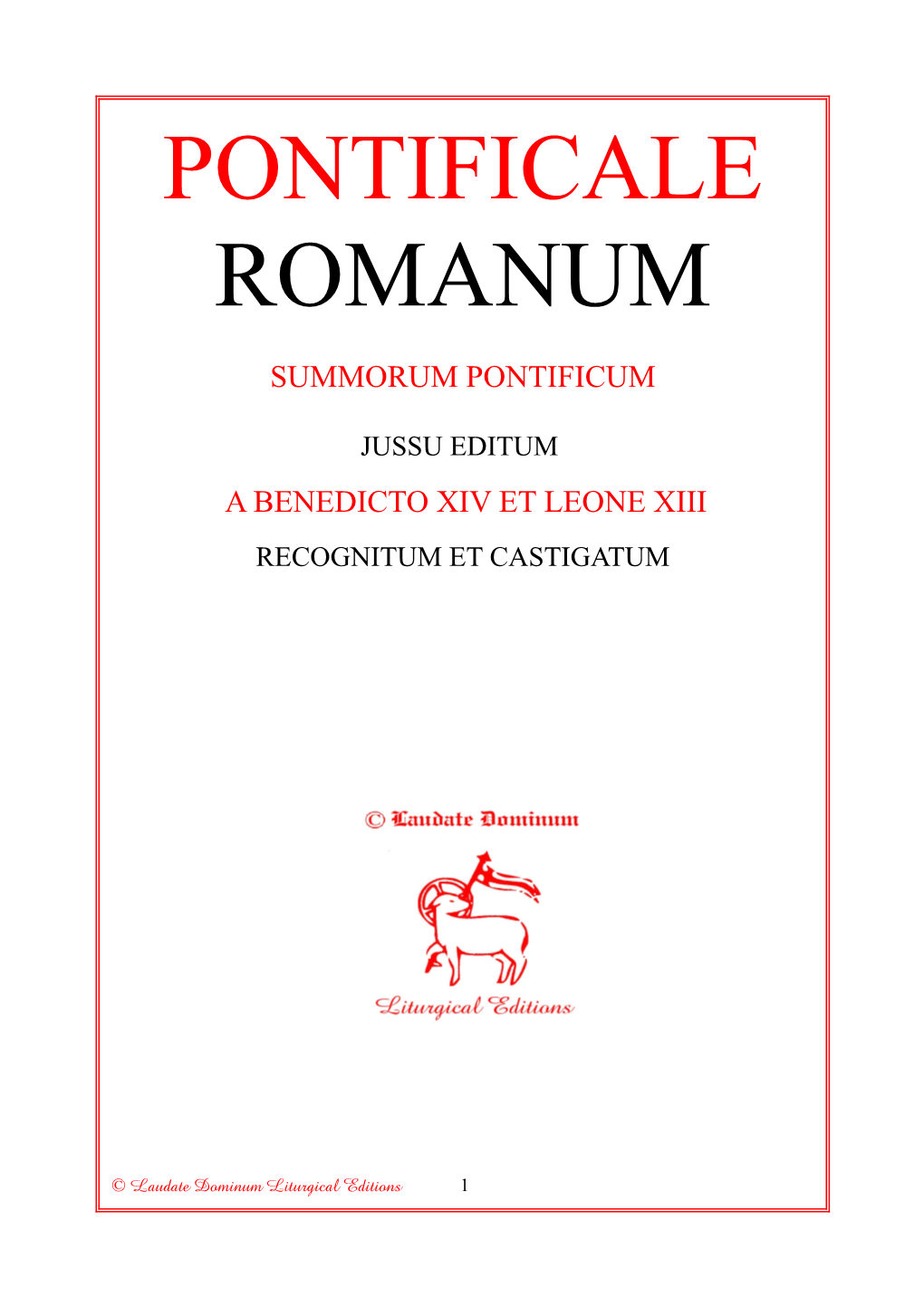 Pontificale Romanum