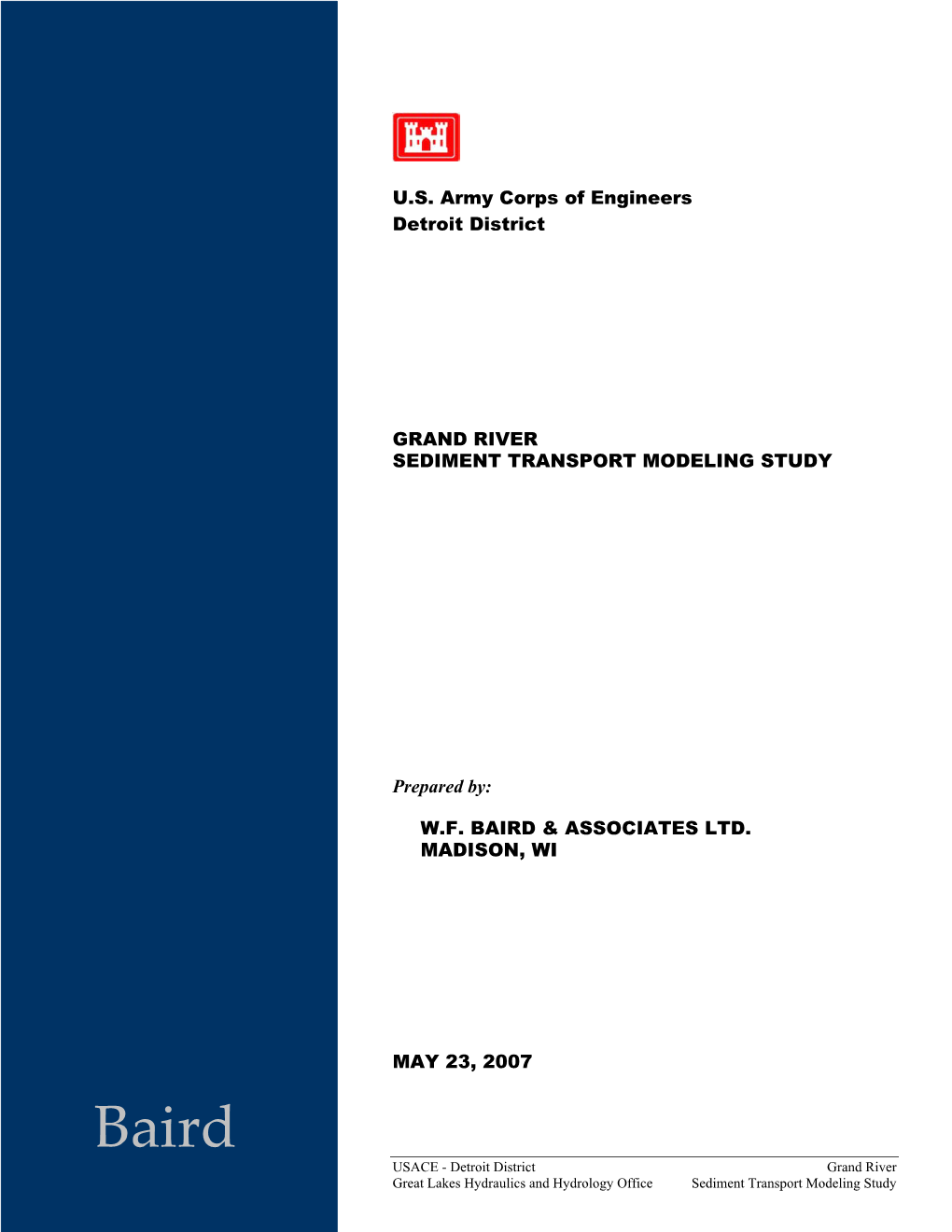 Grand River Sediment Transport Modeling Study (USACE)