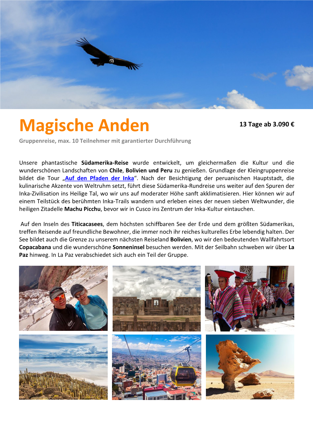 Magische Anden 13 Tage Ab 3.090 € Gruppenreise, Max