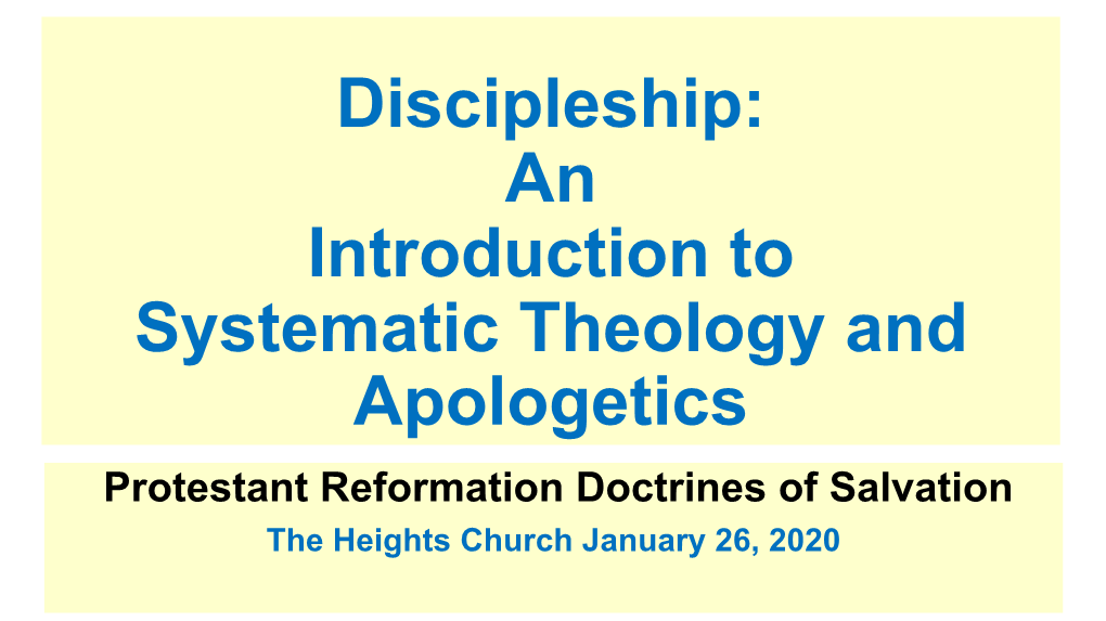 Key Protestant Doctrines