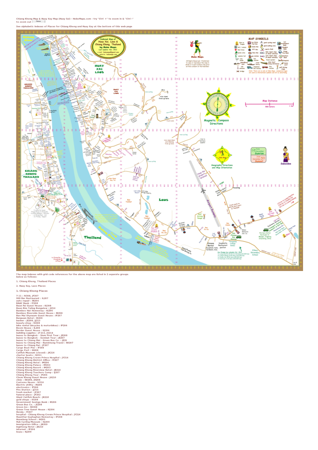 Chiang Khong Map & Huay Xai