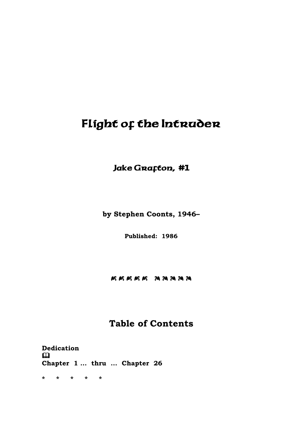 Flight of the Intruder