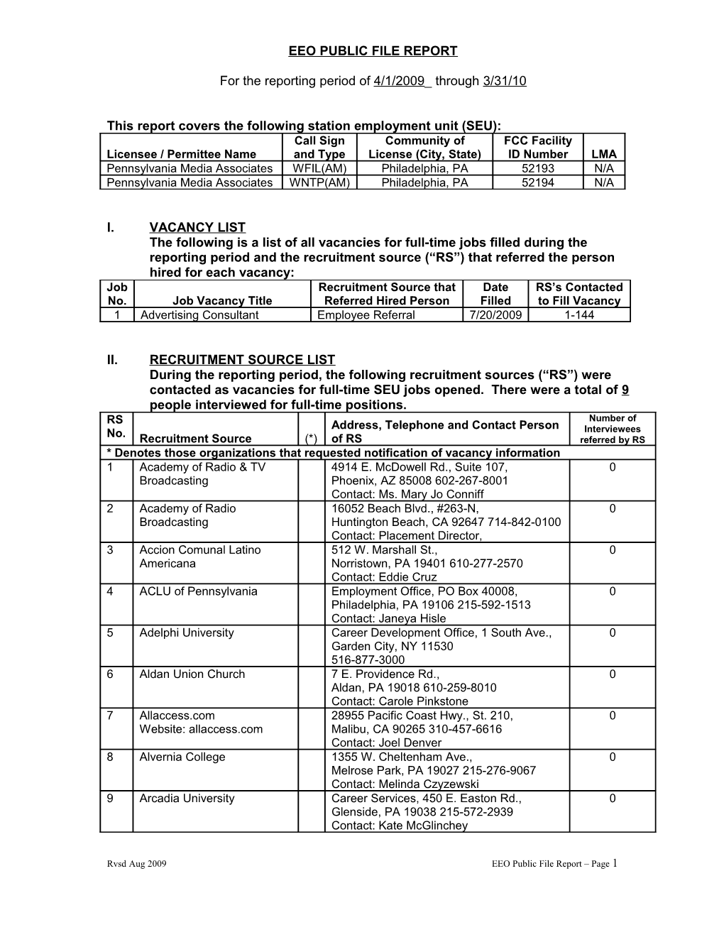 Eeo Public File Report s2