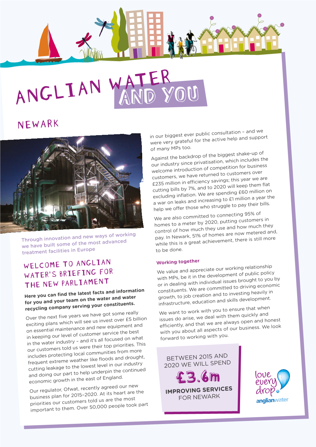 ANGLIAN WATERAND YOU NEWARK in Our Biggest Ever Public Consultation – and We Were Very Grateful for the Active Help and Support of Many Mps Too