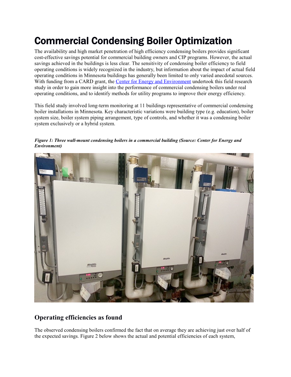 Commercial Condensing Boiler Optimization