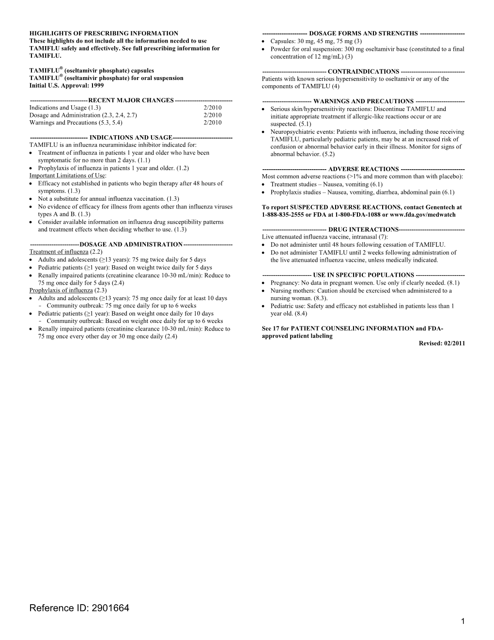 Tamiflu (Oseltamivir Phosphate)