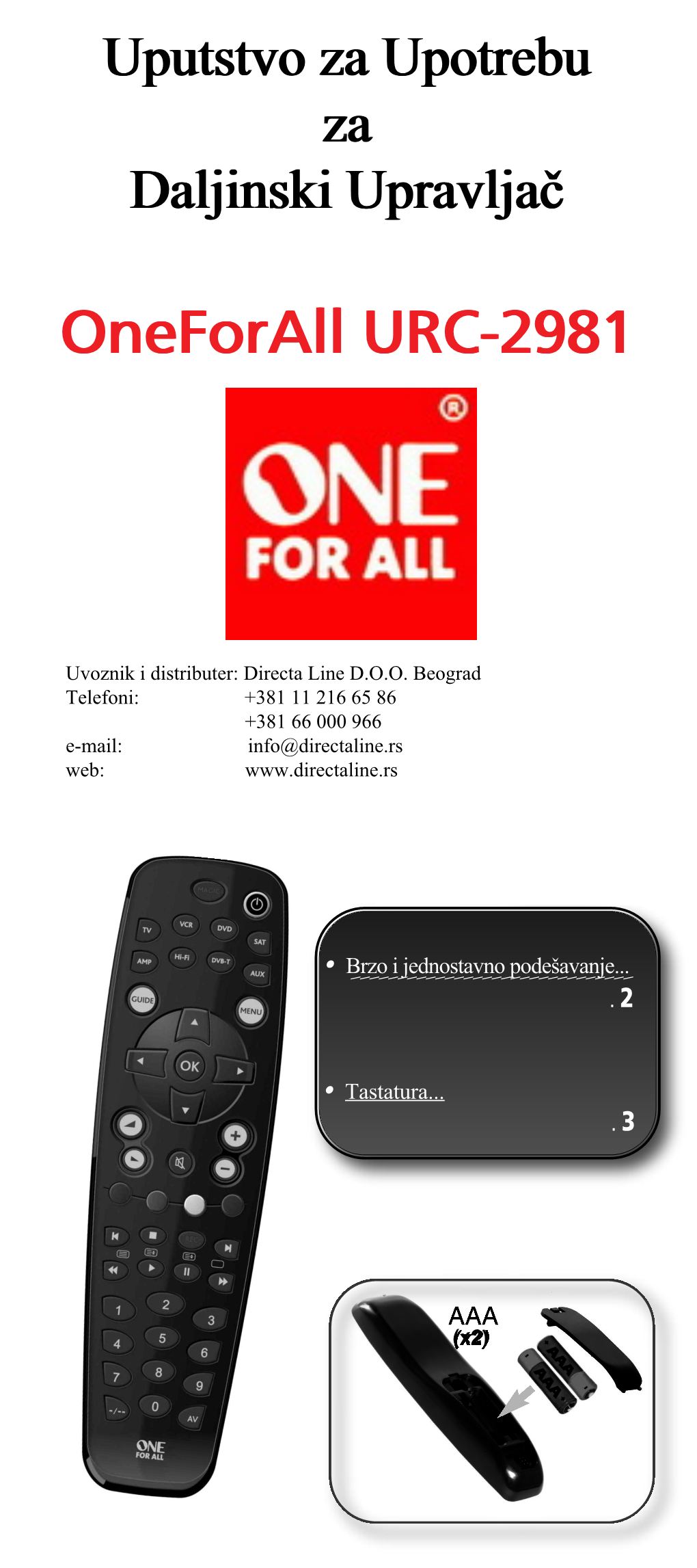 Oneforall URC-2981