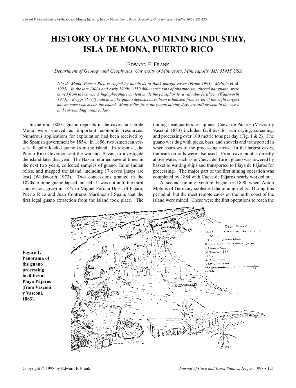 History of the Guano Mining Industry, Isla De Mona, Puerto Rico