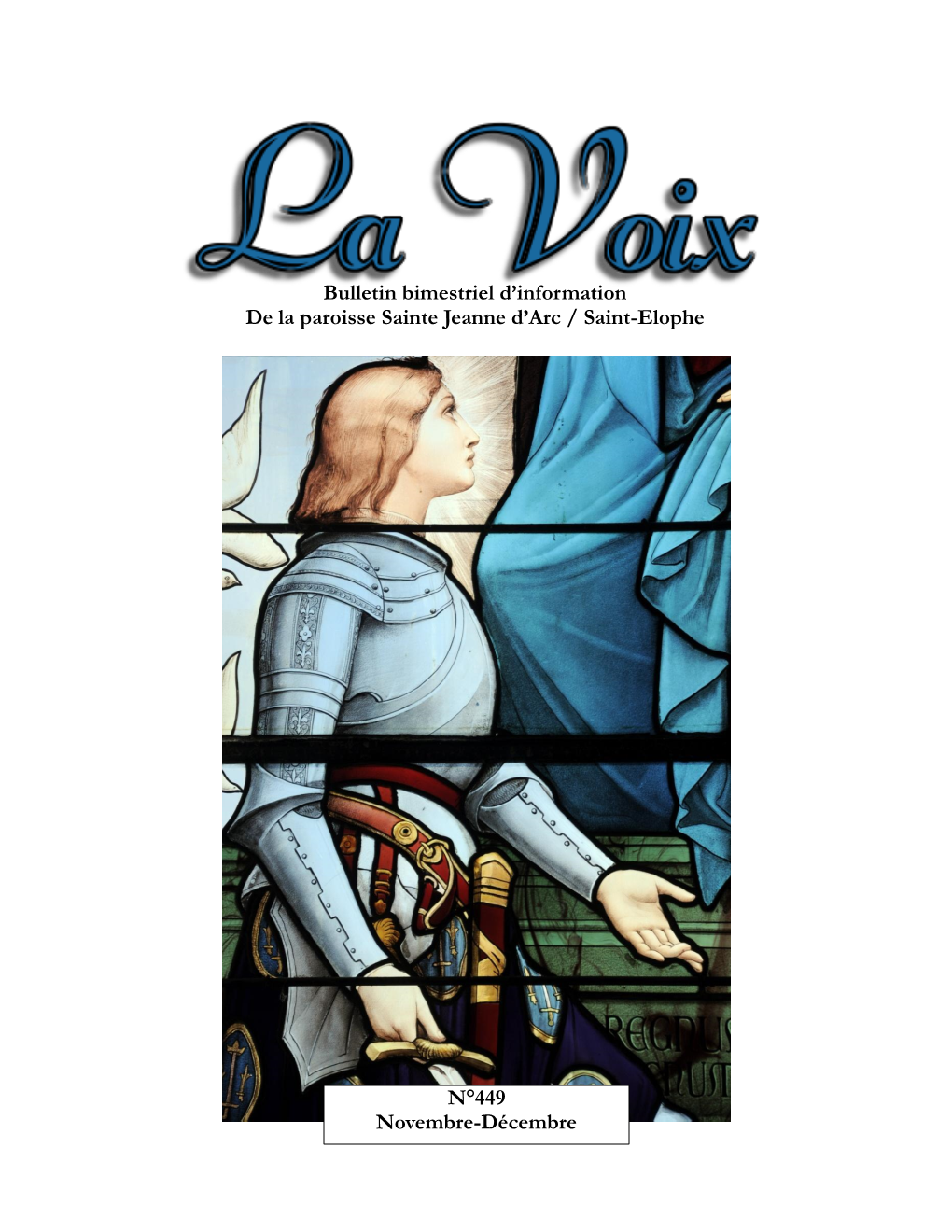 Bulletin Bimestriel D'information De La Paroisse Sainte Jeanne D'arc