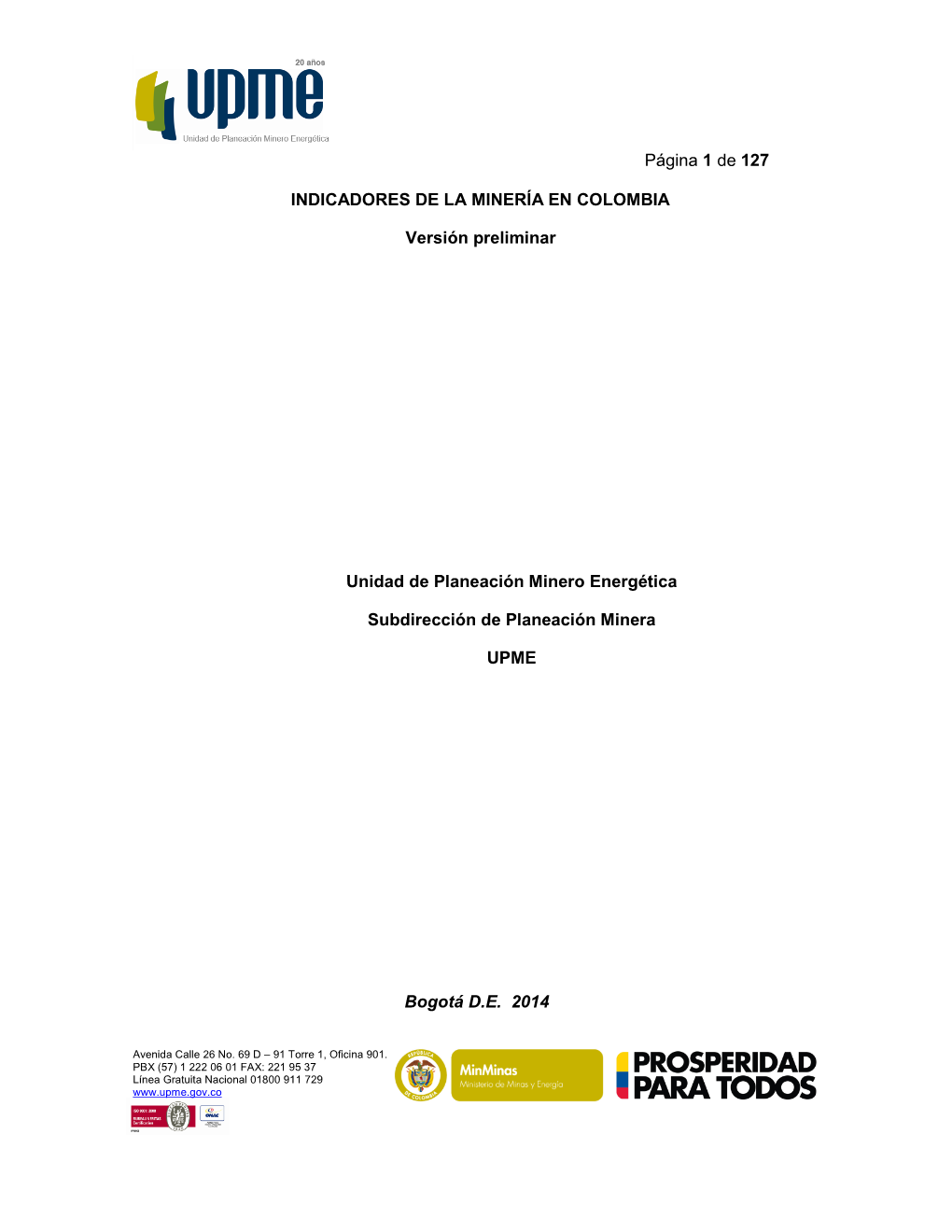 Indicadores De La Minería En Colombia