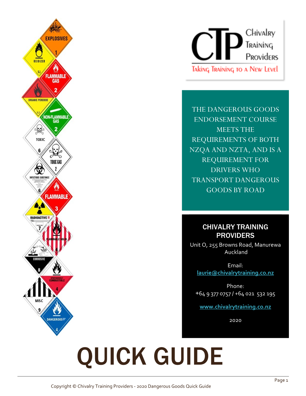 Dangerous Goods Quick Guide