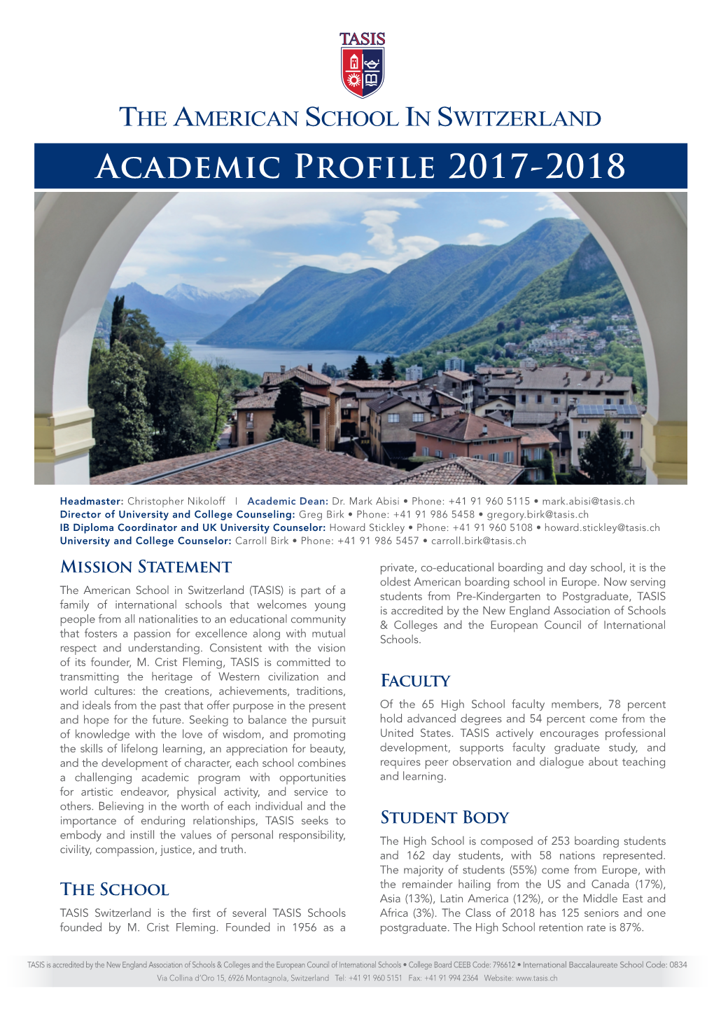 Academic Profile 2017-2018