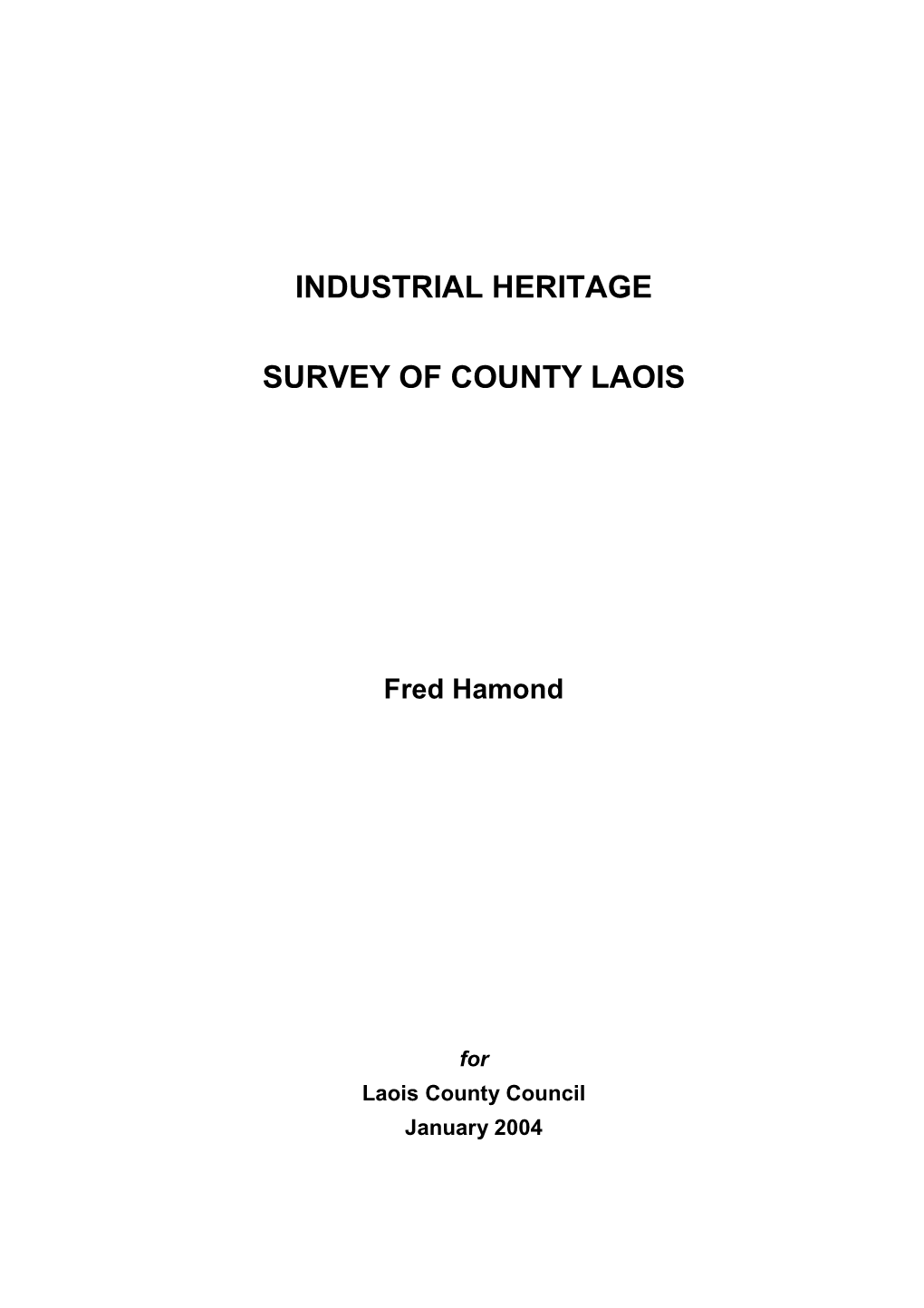 Industrial Heritage Survey of County Laois