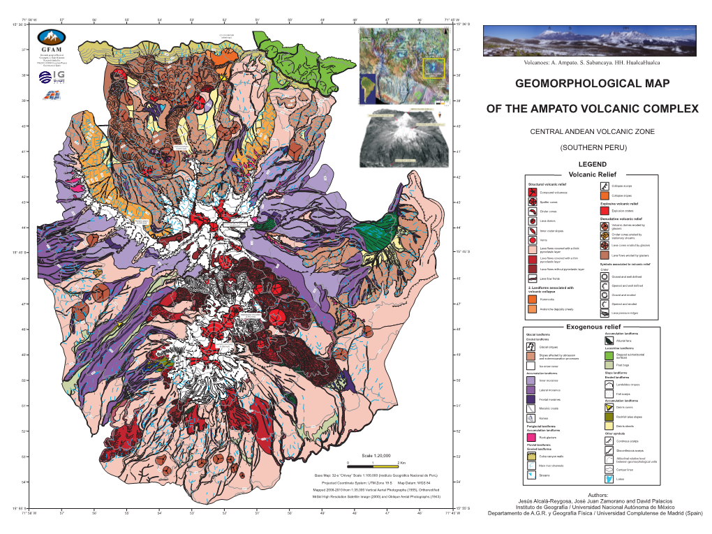 Geomorphological Map of the Ampato Volcanic Complex