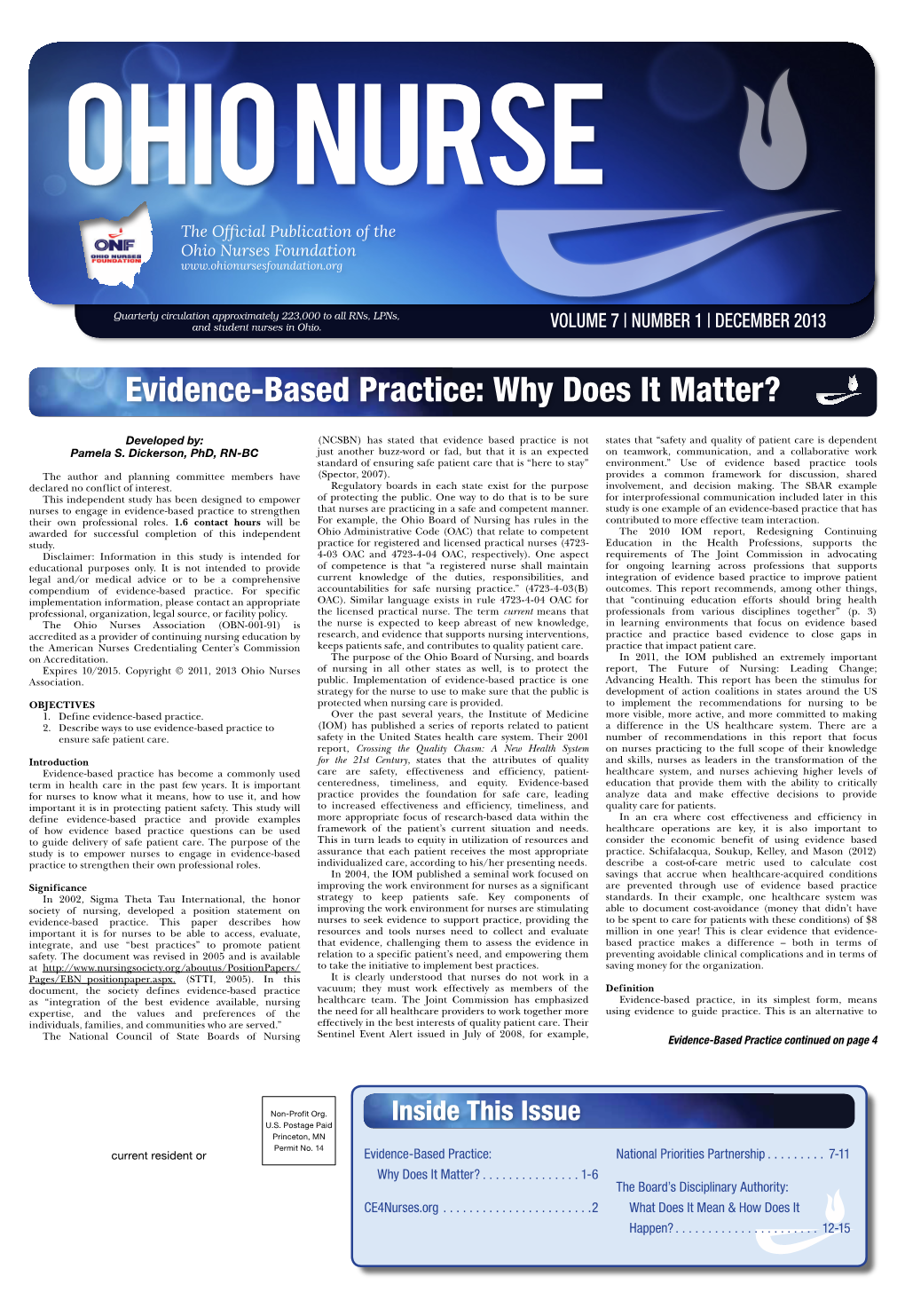 Evidence-Based Practice: Why Does It Matter?