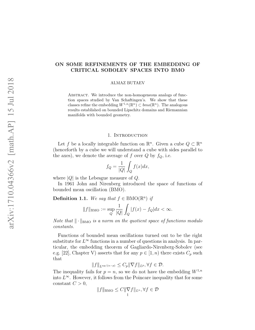 On Some Refinements of the Embedding of Critical Sobolev