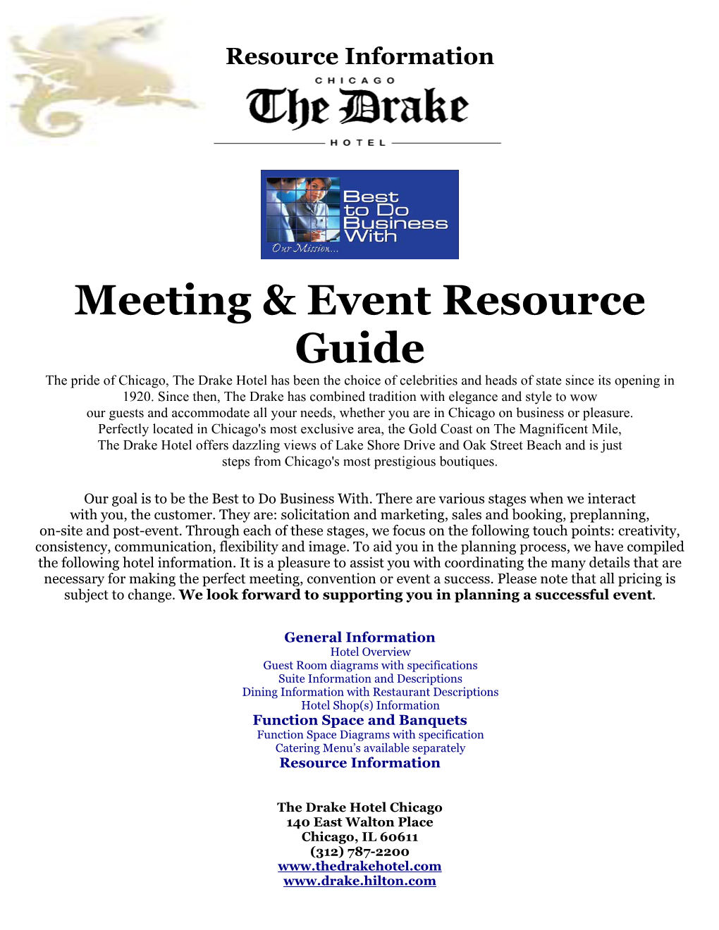 Meeting & Event Resource Guide