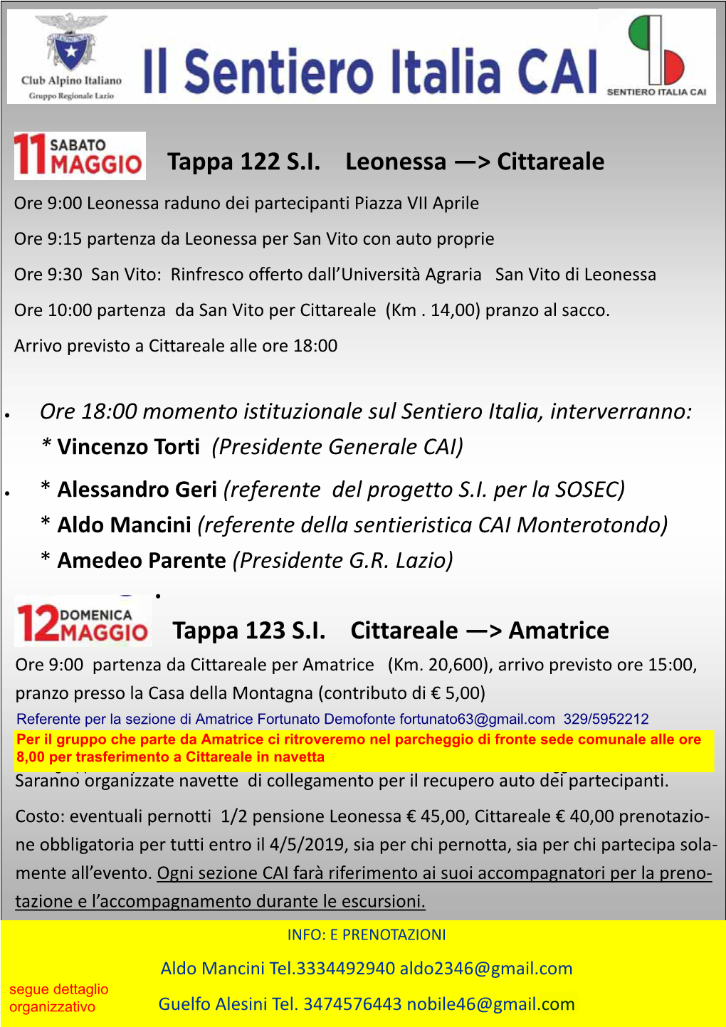 Tappa 122 S.I. Leonessa —&gt; Cittareale Tappa