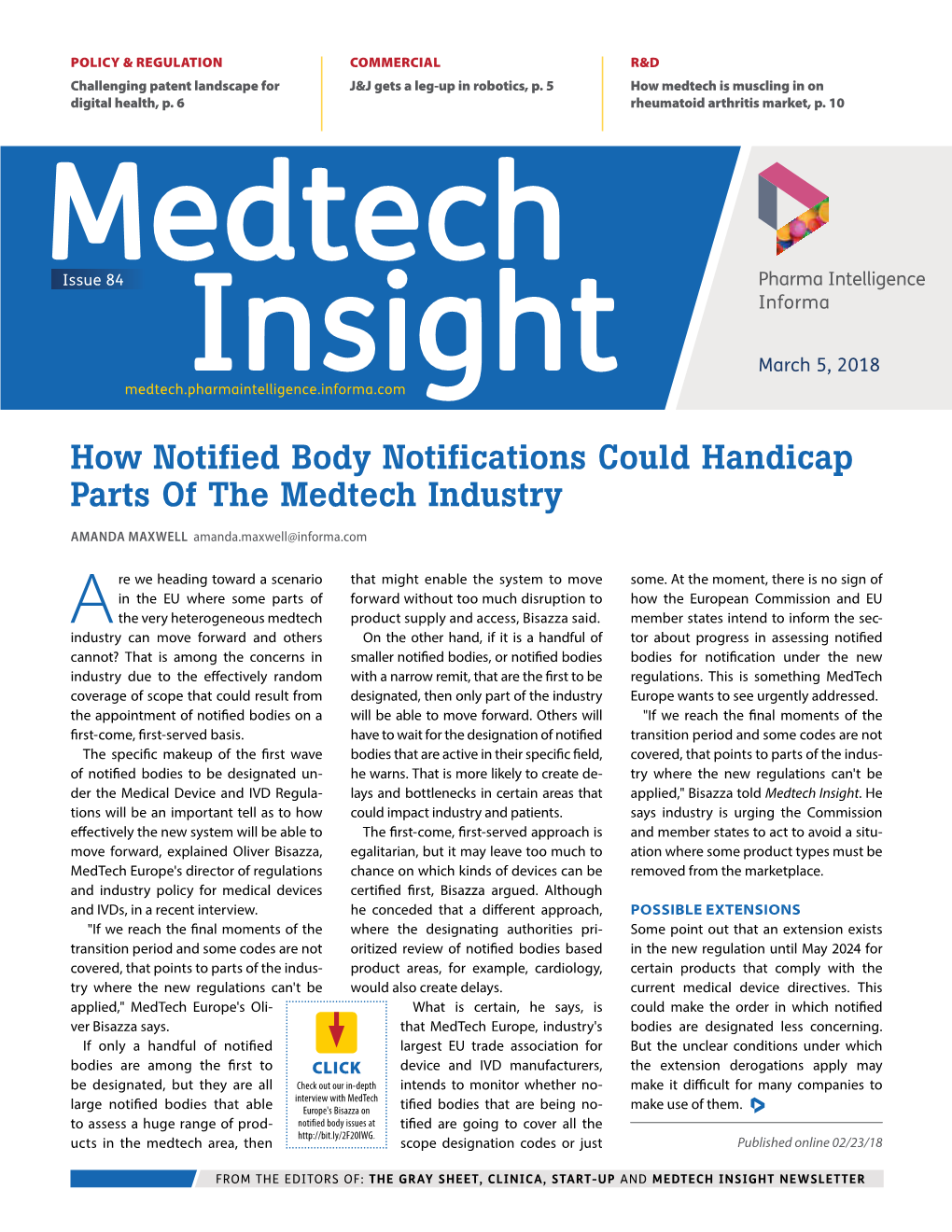 How Notified Body Notifications Could Handicap Parts of the Medtech Industry
