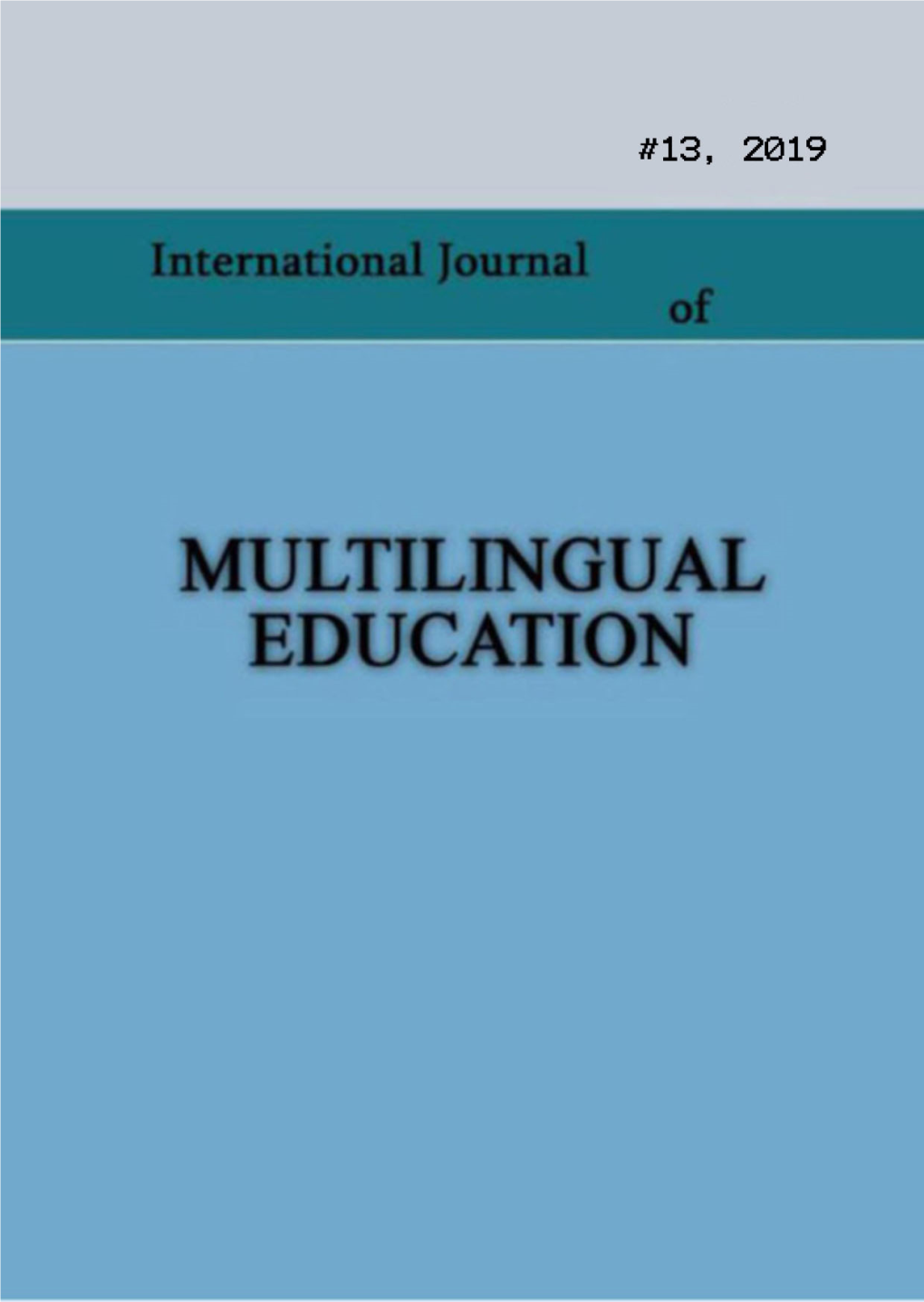 International Journal of Multilingual Education