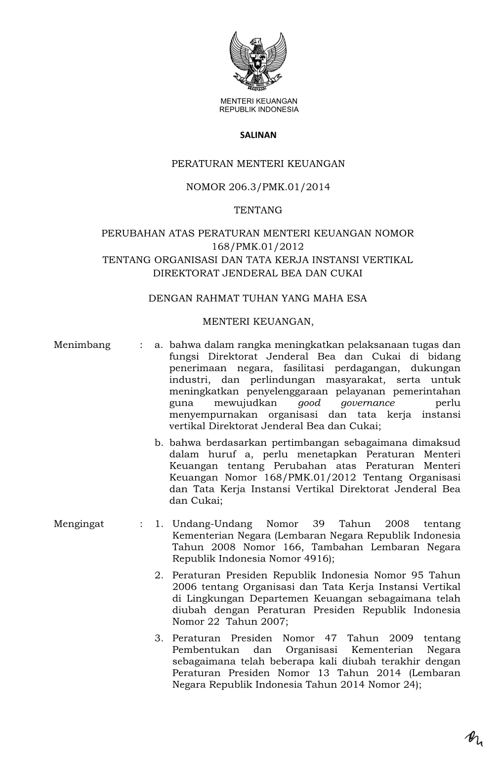 Keputusan Menteri Keuangan Republik Indonesia