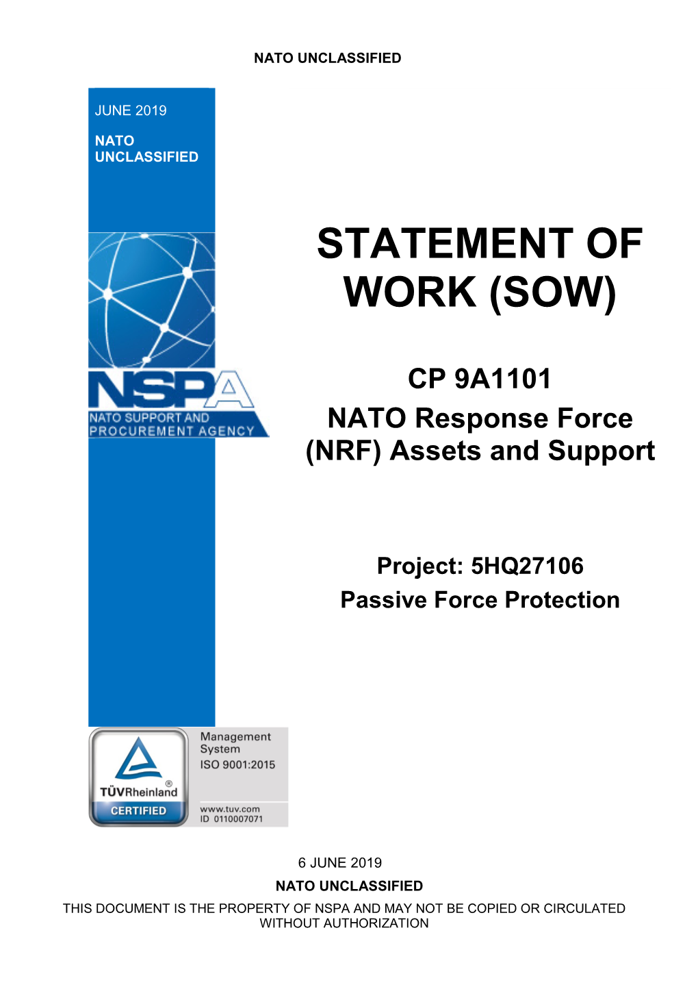 Statement of Work (Sow)