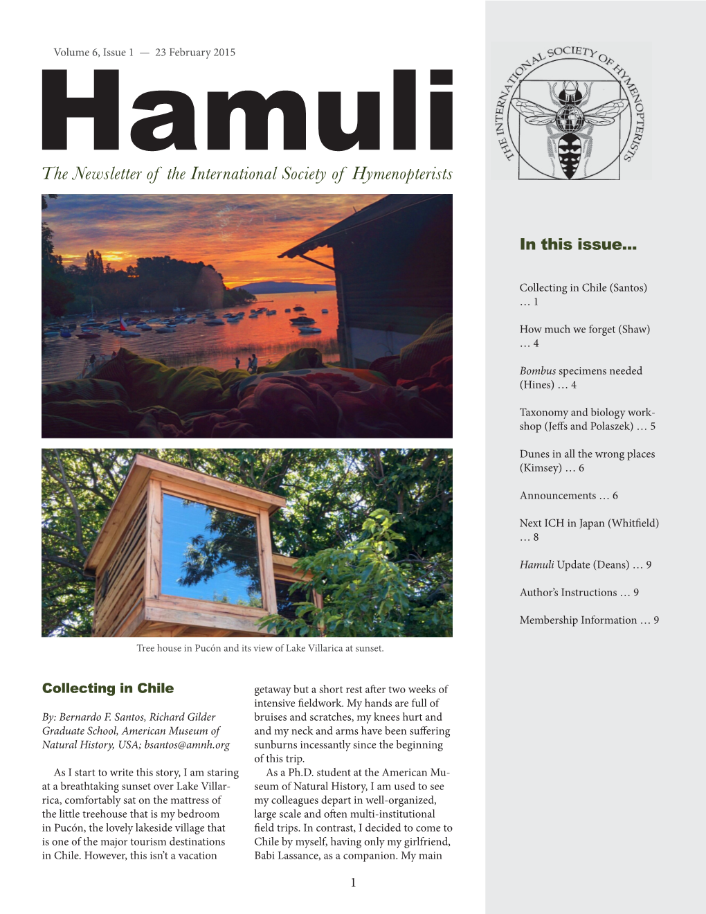 The Newsletter of the International Society of Hymenopterists