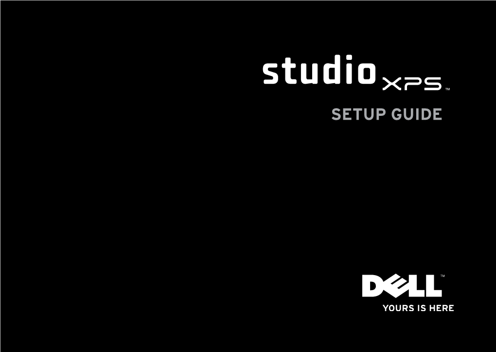 DELL STUDIO XPS 16 User Guide Manual Operating Instructions