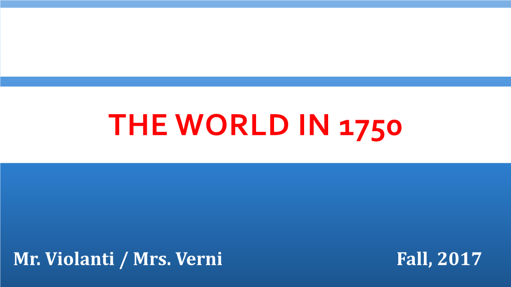 The World in 1750