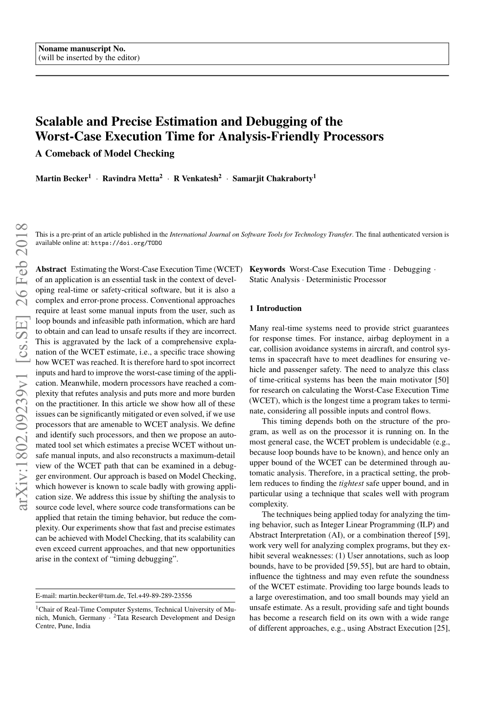 Scalable and Precise Estimation and Debugging of the Worst-Case Execution Time for Analysis-Friendly Processors a Comeback of Model Checking