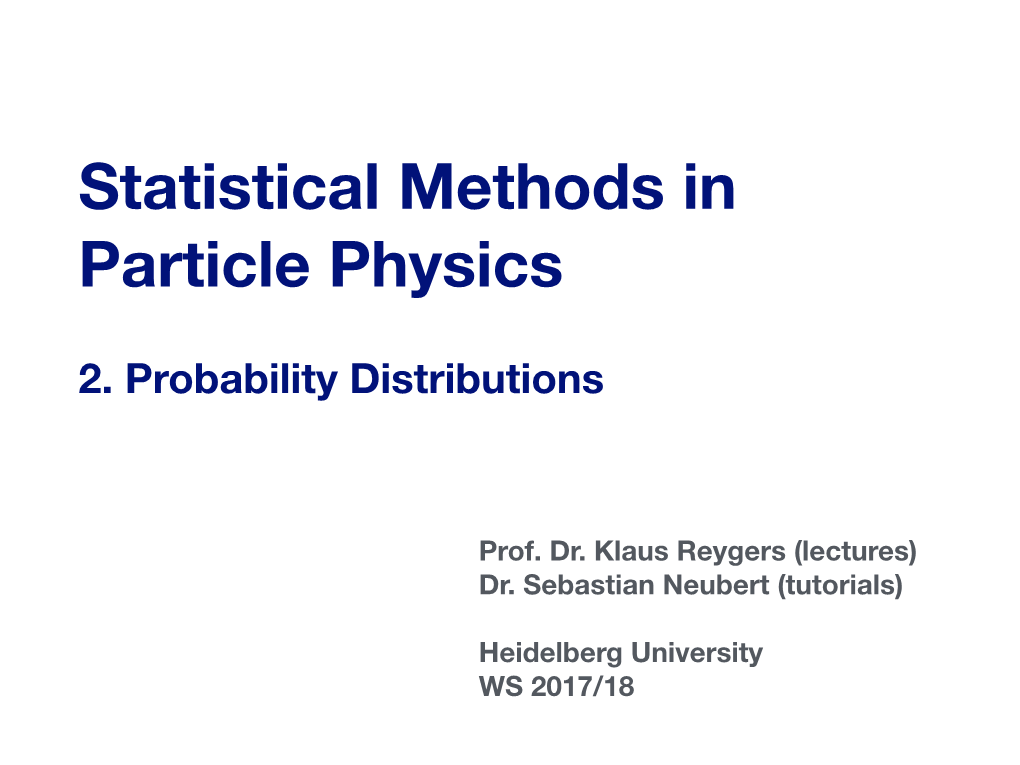 Probability Distributions