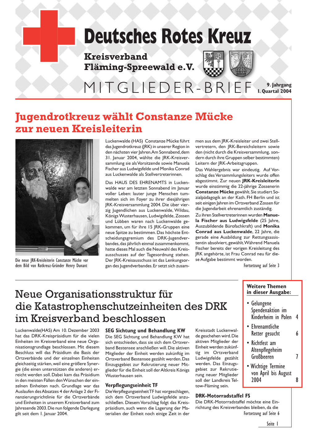 MITGLIEDER-BRIEF 9. Jahrgang