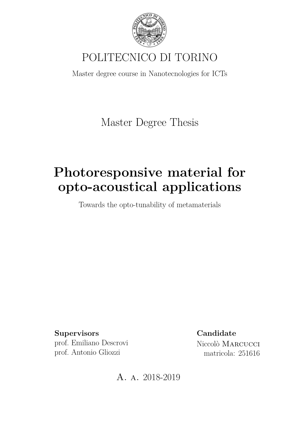 Photoresponsive Material for Opto-Acoustical Applications Towards the Opto-Tunability of Metamaterials