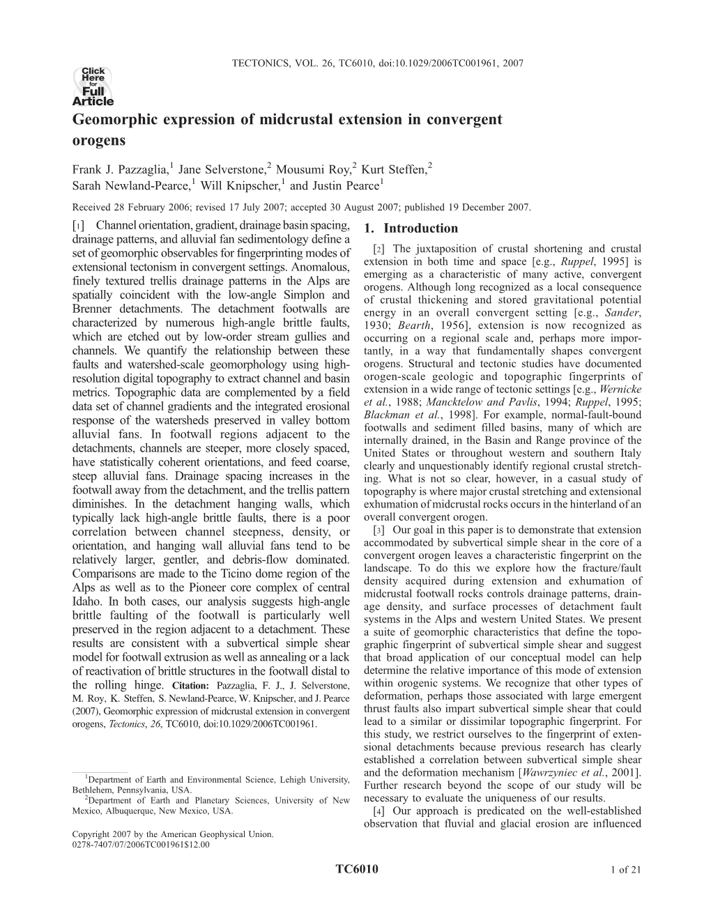 Geomorphic Expression of Midcrustal Extension in Convergent Orogens