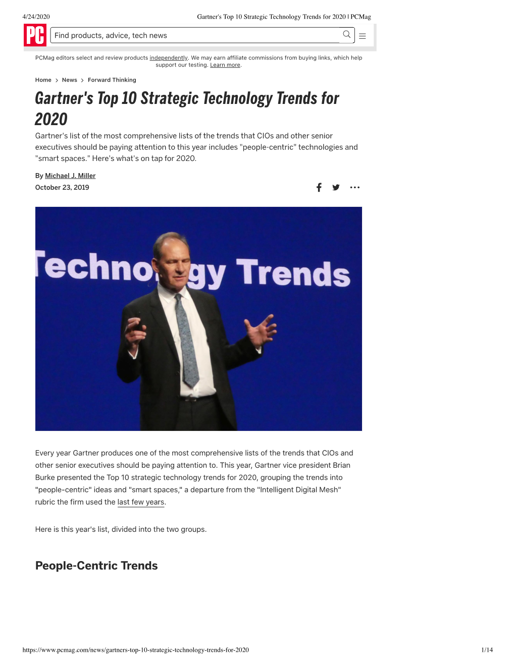 Gartner's Top 10 Strategic Technology Trends for 2020 | Pcmag